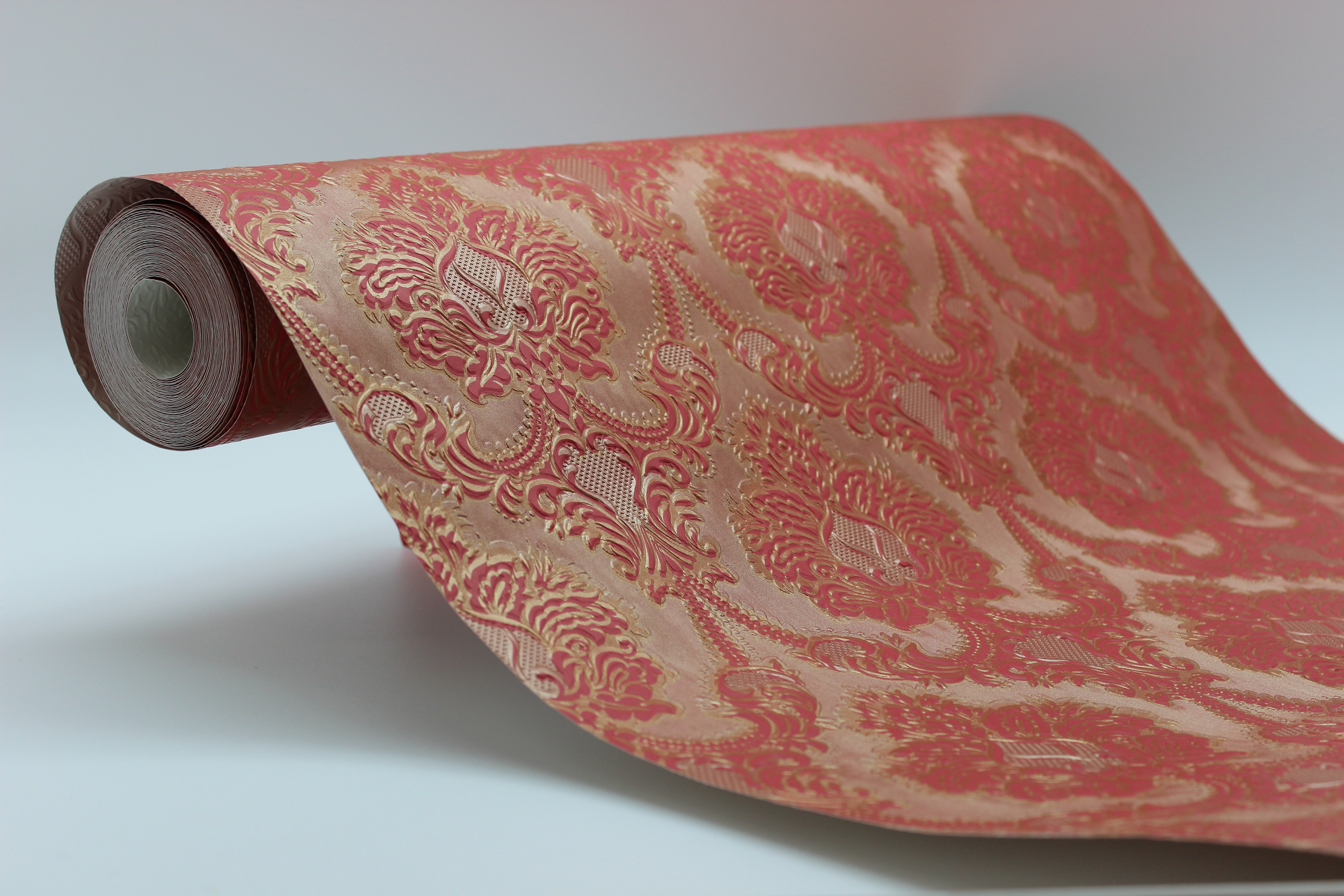 Tapete klassisches barock ornament muster rot gold metallic 3103 ... Wohnideen barock