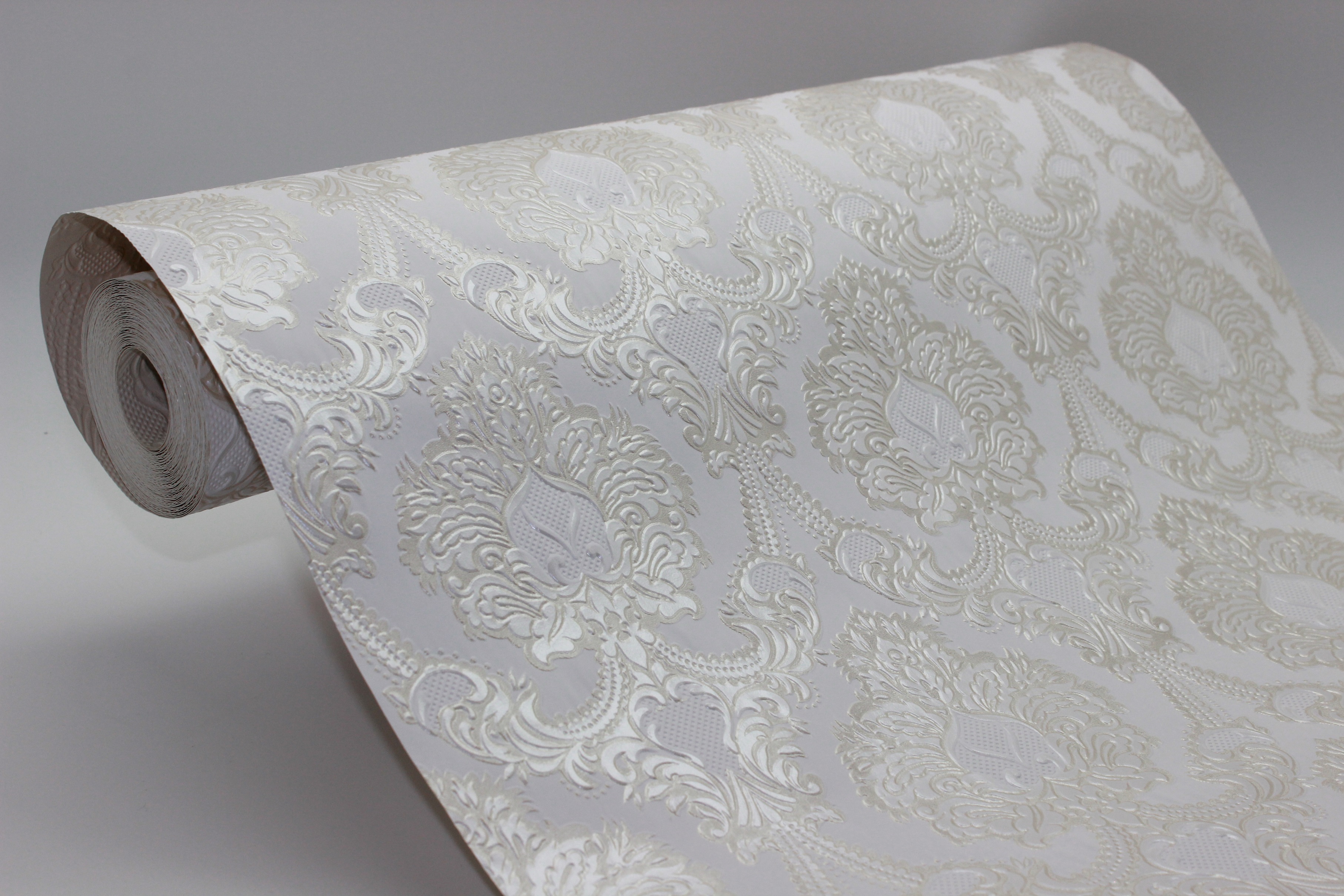 Tapete klassisches barock ornament muster creme beige weià gold ... Wohnideen barock