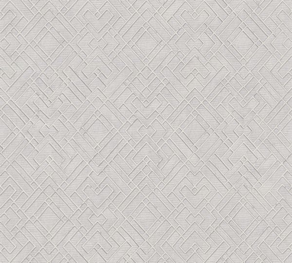 Vliestapete Liniengrafik Muster grau silber metallic 38828-4