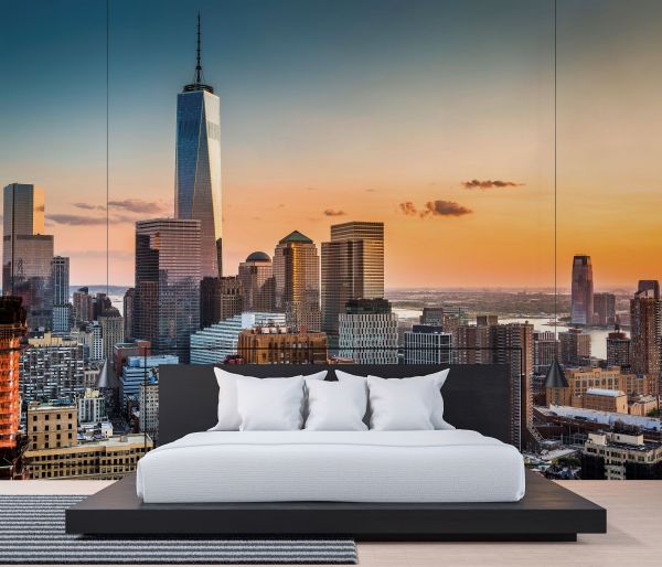 Vlies Fototapete Digitaldruck Manhattan Skyline 350 x 255 cm DD123694