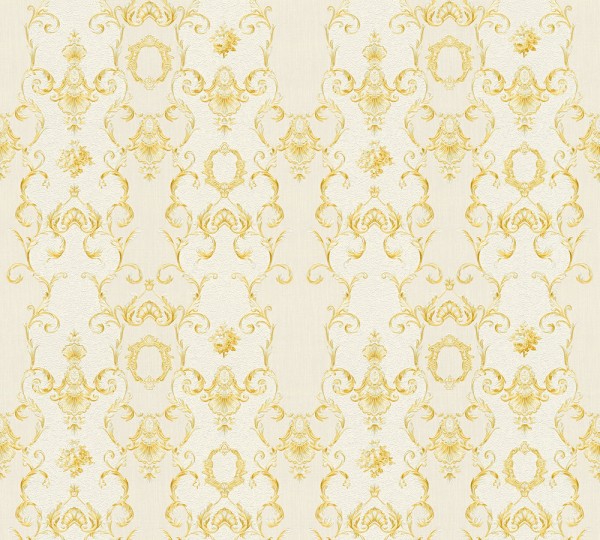 Vliestapete Ranken Barock creme gold glanz Chateau 5