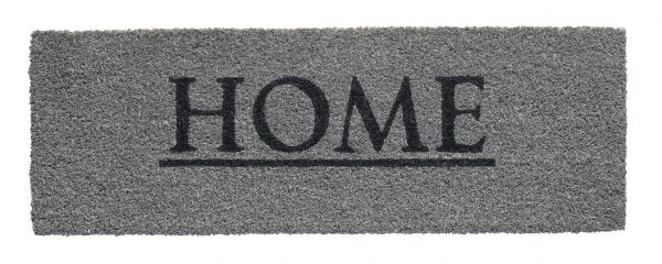 Kokos Fußmatte Ruco Print Home Grey 26 x 75 cm