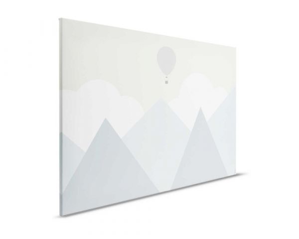 Leinwandbild Kinderzimmer Berge Wolken Heißluftballon 90x60cm DD123896