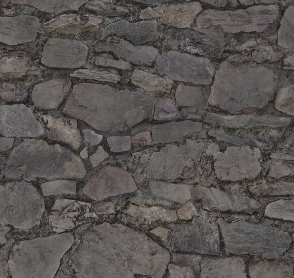Vliestapete Bruchstein Muster dunkelgrau