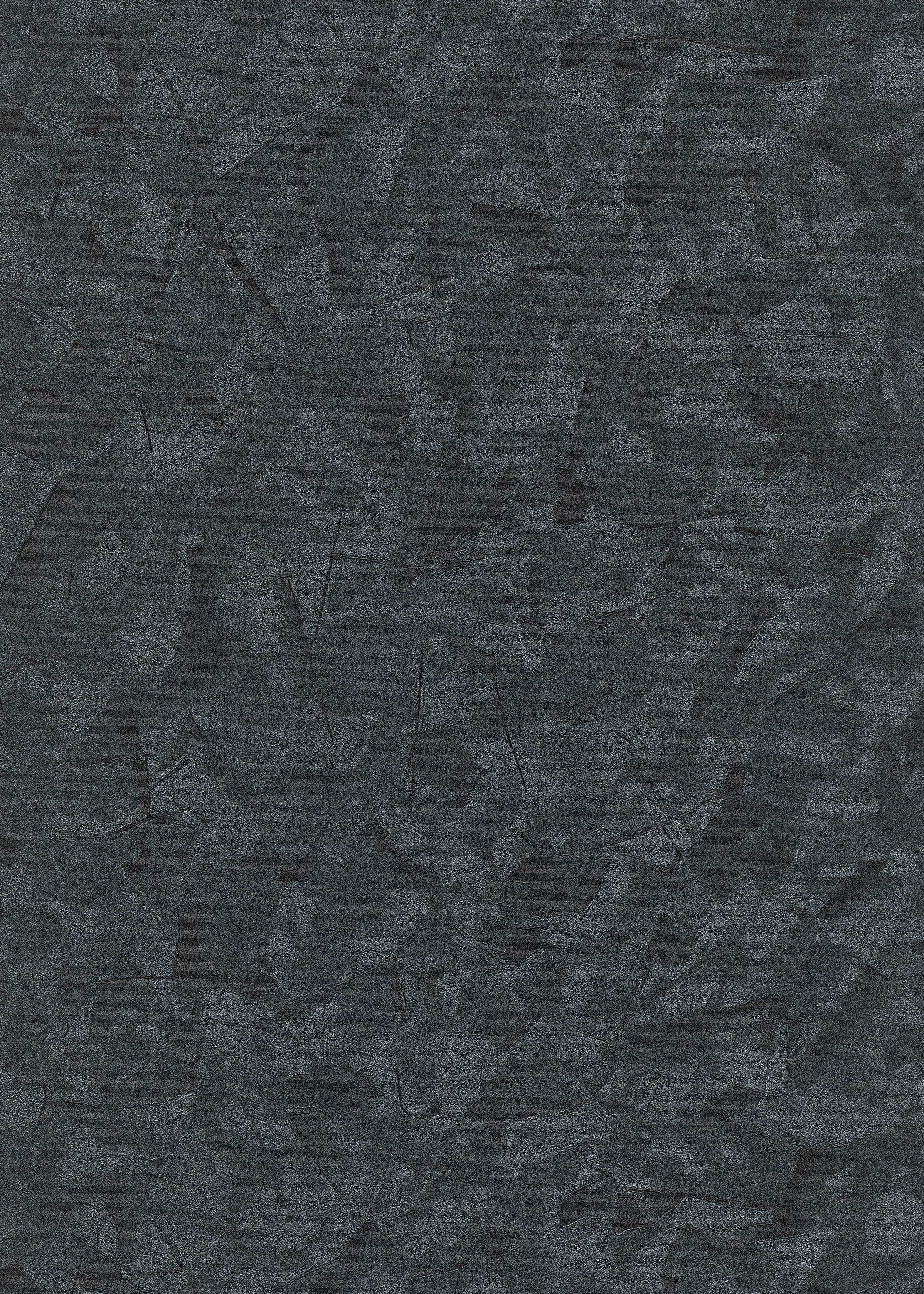 10329-15 Uni Vliestapete Spachteloptik schwarz | Joratrend Tapetenshop