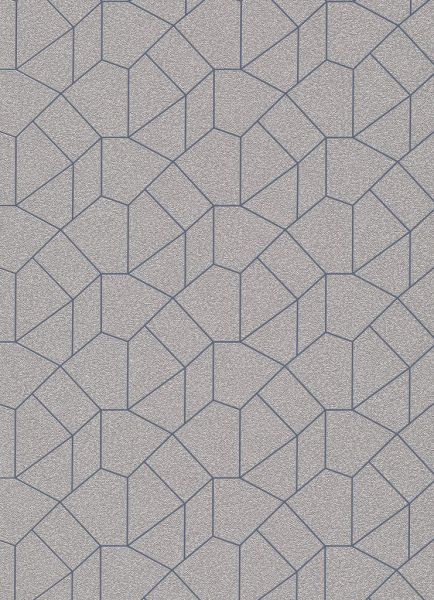 Vliestapete Carat grafisches Muster weißgold blau glänzend 10062-30