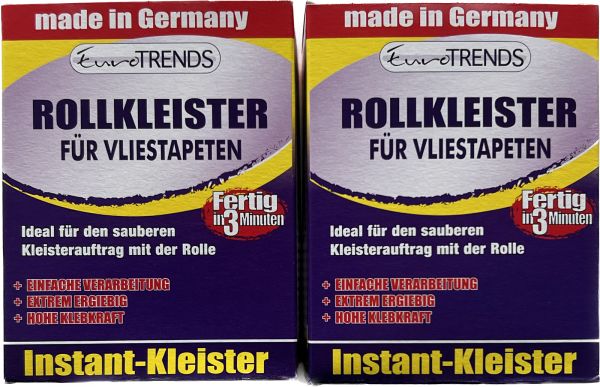 2 x 200 g Rollkleister für Vliestapeten Vlieskleister ausreichend für 40 qm