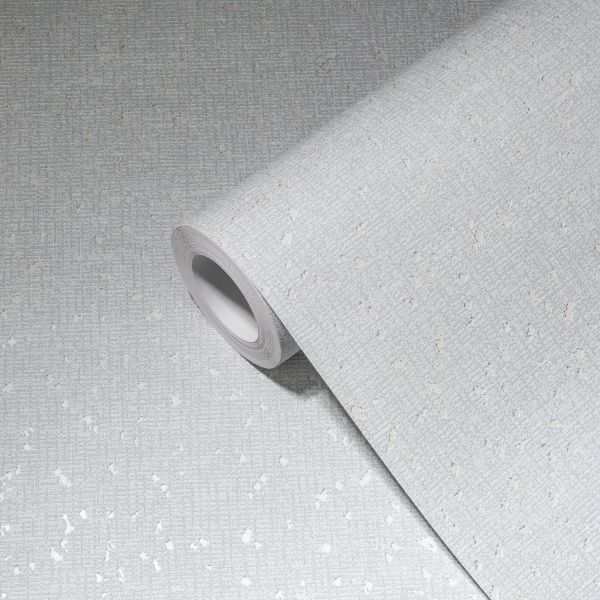 Vliestapete Uni Struktur Textil Optik grau silber My Home My Spa 387022