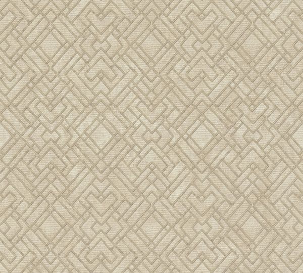 Vliestapete Liniengrafik Muster beige gold metallic 38828-3