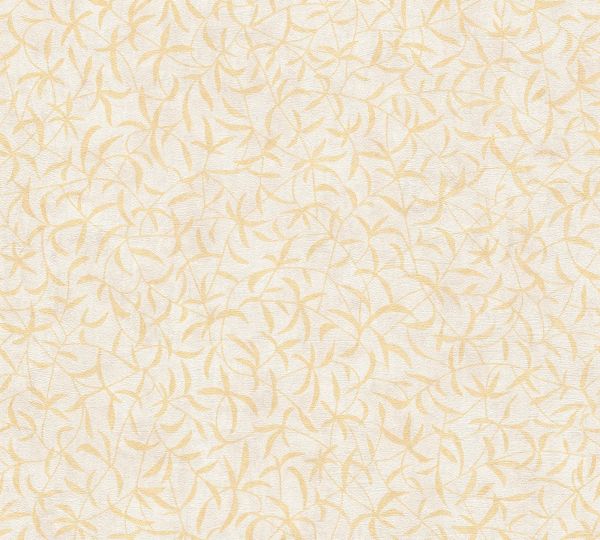 Florales Muster Vliestapete creme beige gelb 389204