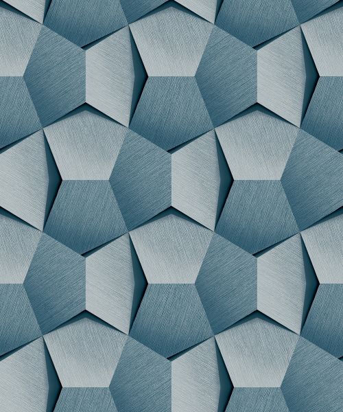 Vliestapete 3D Grafik Illusion Struktur blau grau A54603