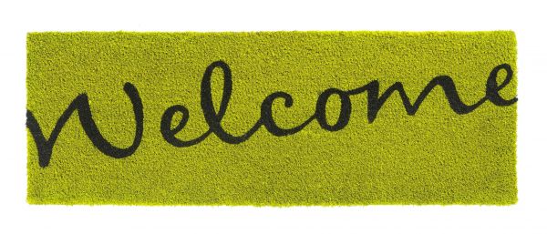 Kokos Fußmatte Ruco Print Welcome Lime 26 x 75 cm
