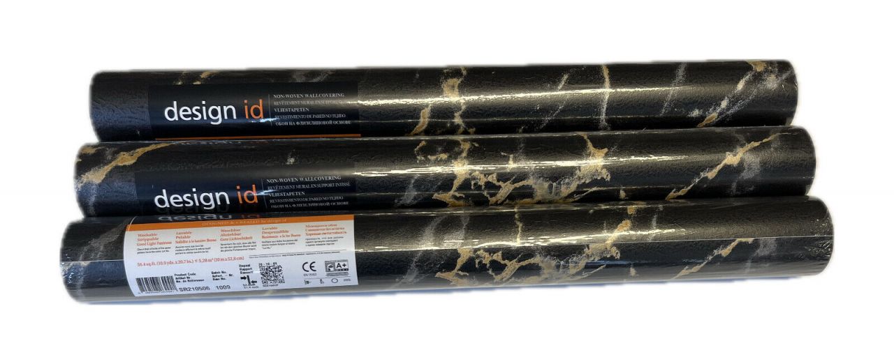 3 Rollen Vlies Tapeten Restposten Restrollen Marmor Stein schwarz gold grau 3 Rollen Vlies Tapeten Restposten Restrollen Marmor Stein schwarz gold grau