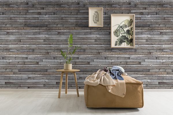 Vlies Fototapete horizontal Holzpaneele braun grau Wandbild 1,59m x 2,80m A34801