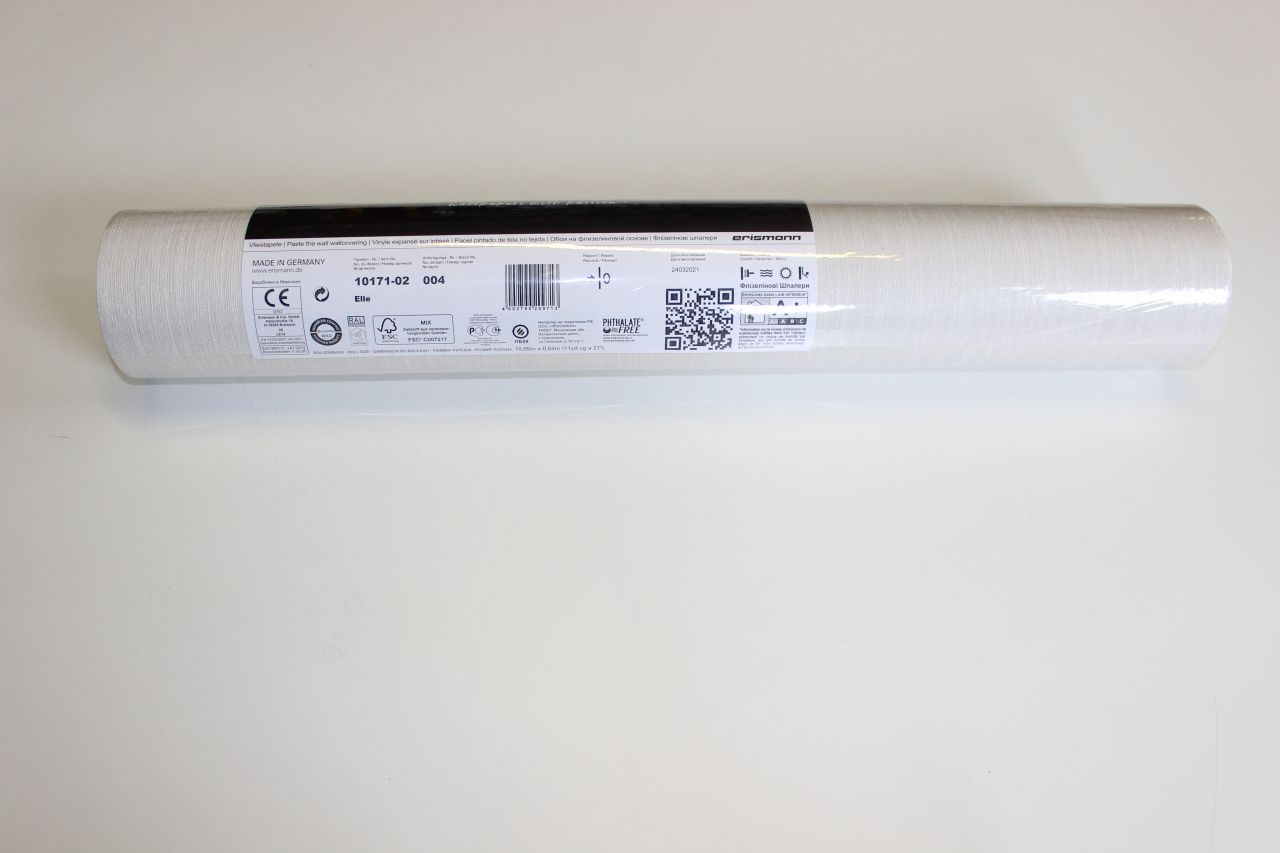 1 Restrolle Uni Vliestapete elegant weiß ELLE 1017102 1 Restrolle Uni Vliestapete elegant weiß ELLE 1017102