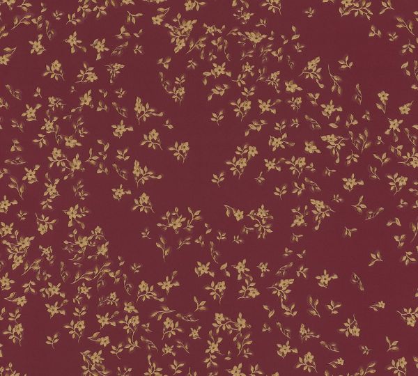 Versace Tapete kleine Blumen Floral rot beige metallic