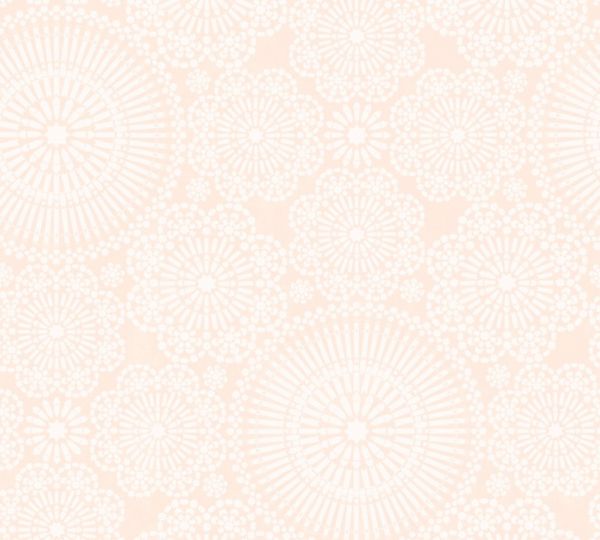 Vliestapete Blumen Mandala rosa weiß 36295-1